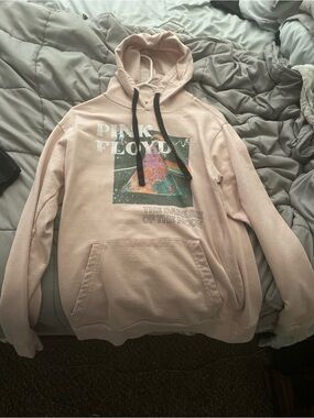 Pink Floyd Pale Pink Hoodie with Prism Album Art